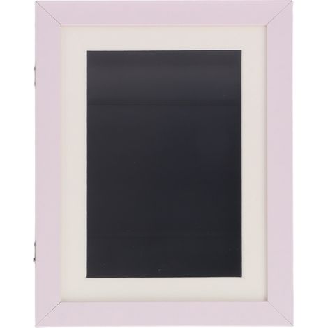 Cadre photo pour enfants en HDF résistant, design magnétique, avec compartiment de rangement pour dessins et loisirs créatifs, rose. (1/5)