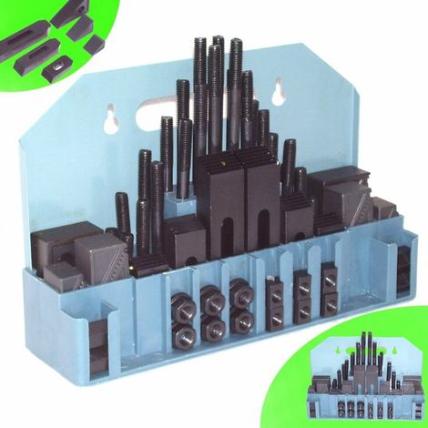 Spannpratzen M10 Spannwerkzeugsortiment 58-teilig mit Kassette T-Nutensteine Set (1/5)