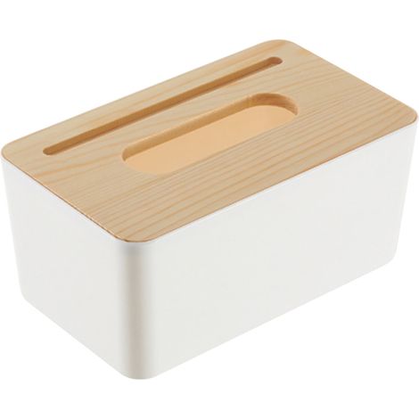 Dispensador de toallas de papel, caja de pañuelos de madera, soporte para pañuelos, de encimera, para baño o aseo, dispensador de papel higiénico para el hogar y la cocina.
