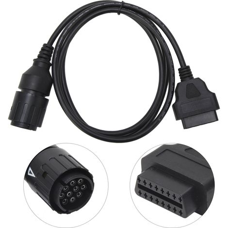 Adaptateur OBD2 10 broches vers 16 broches pour moto, câble d'extension, outil de diagnostic et de codage de remplacement pour F650 et ICOM D (1/5)