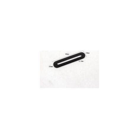 Staffe angolari piatte in acciaio inox forato, supporti angolari dritti - 5 pezzi Connettore di riparazione 90 x 19 x 3 mm Gambe di montaggio per unire e riparare mobili (nero) - Crezuo