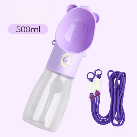 Gourde portable pour chien(Violet 500ml)
