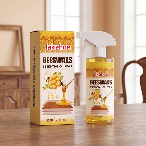 Holzpolierspray mit Bienenwachs – Praktisches Polierspray für die Pflege, Aufarbeitung und Oberflächenaufhellung von Holzmöbeln – 120 ml -- DE (1/5)