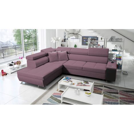 Multifunktionaler Eckschrank MORENA VII, Uttario Velvet Violett Links (1/5)
