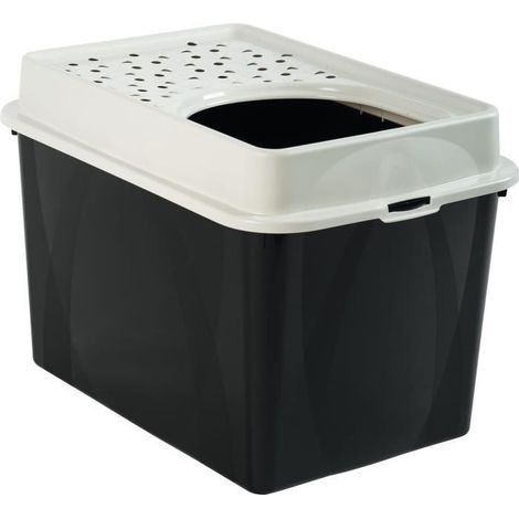 Maison de toilette TOP 50l - Noire PP Recycle - 57,2 x 39,3 x 40,4 cm (1/4)