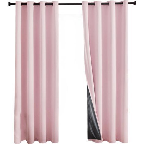 Rideau occultant (1 panneau) — Rose intense, avec œillets thermo-isolants — Idéal pour chambres, dressings ou comme séparateur de pièce 132 x 213 cm (1/5)