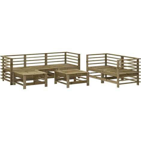 Maison Exclusive - Set Salotto da Giardino 7 pz in Legno Impregnato di Pino (1/5)