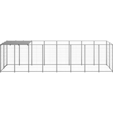 Maison Exclusive - Gabbia per Cani Argento 4,84 m² in Acciaio (1/5)