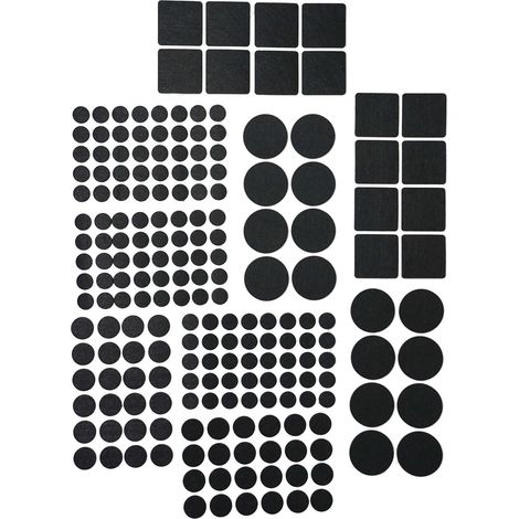 Dapetz ® Black Felt Furniture Pads Floor Protectors for Chairs & Tables with Many Big Sizes Multi-Surface Cushioning No Residue Adhesive Protect Any Type of Hardwood & Laminate Flooring (Pack of 200) (1/5)