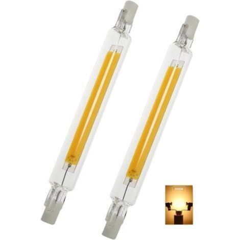 Ampoule R7S LED 118mm 10W Dimmable, R7S Ampoules LED COB, R7S LED 118mm Haute Lumière Remplacer Lampe Halogène 100W, Blanc Chaud 3000K, AC 220-240V, Pack de 2 (1/4)