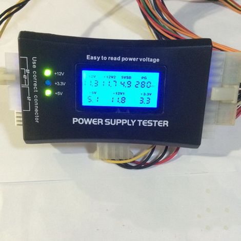 ZOLGINAH Compteur de Courant Numérique Outil de Détection et de Tension,Testeur Electrique LCD Ecran Hôte Ordinateur de Test (1/4)
