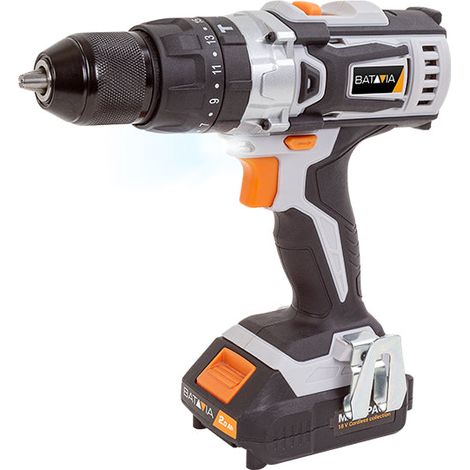 Perceuse-visseuse à percussion 18V sans fil – 40 Nm – Moteur Brushless pour perçage béton et bois – Coffret complet – Batavia - FIL 40 NM (1/7)