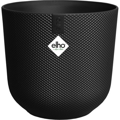 Elho Jazz Rond Mini 7 - Noir - Ø 7 x H 7 cm - intérieur - 100% recyclé (1/3)