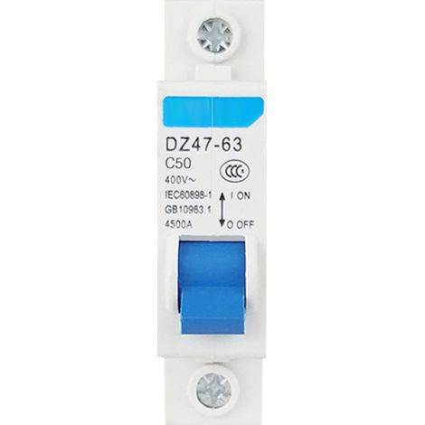 Disjoncteur différentiel miniature unipolaire 400 V pour usage domestique, montage sur rail DIN DZ47-63 (1/5)