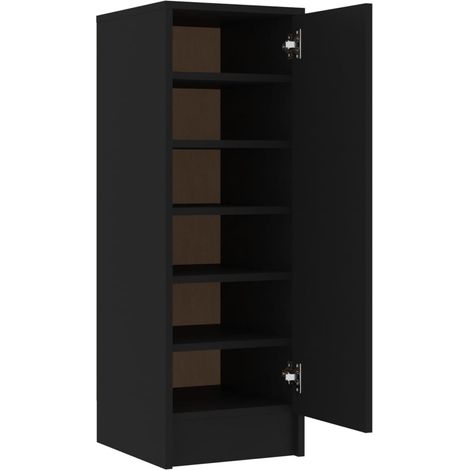 Scarpiera Nera 32x35x92 cm in Truciolato vidaXL (1/5)