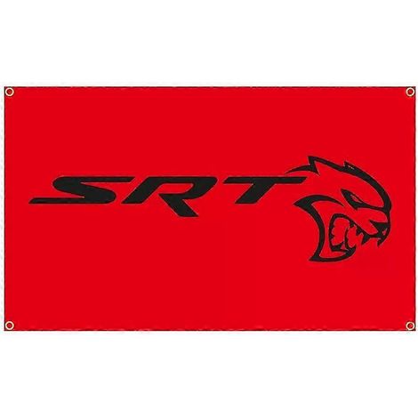 2025 Shibingsheng 90x150cm Drapeau de course automobile SRT Hellcat Challenger, imprimé sur polyester, décoration pour garage ou extérieur (1/5)