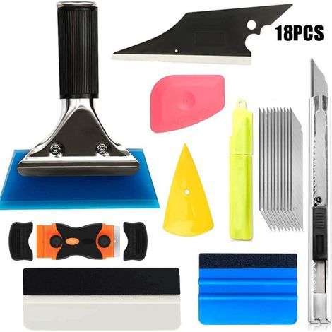 Kit de herramientas de 18 piezas para la instalación de láminas de vinilo para ventanas de automóviles. (1/5)