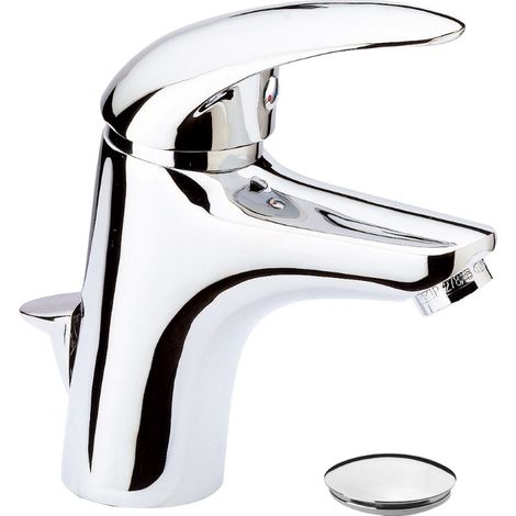 Miscelatore in ottone cromato per lavabo serie ten remer  Piletta di scarico: No (1/2)