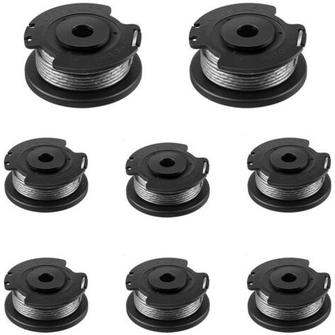 Bobine de rechange pour Bosch ART 23 SL/ART 26 SL/ART 2300/ART 23-28/ART EASY (F016800569/F016800385) pour tondeuses à gazon Bosch avec 1 capuchon (F016F04557) 8 pièces (1/5)