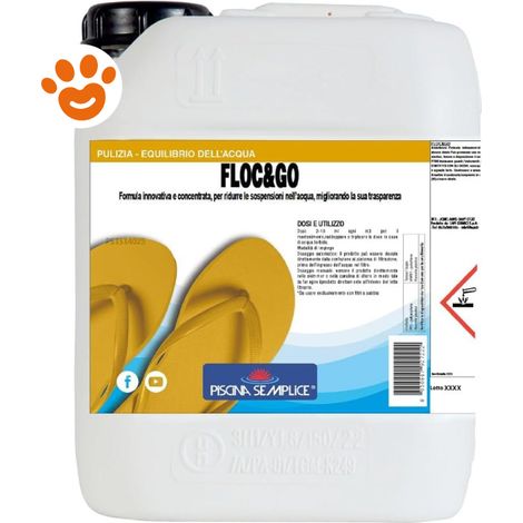 Lapi Piscina Semplice - Floc&Go - Confezione 5 Kg - TRATTAMENTO Acqua