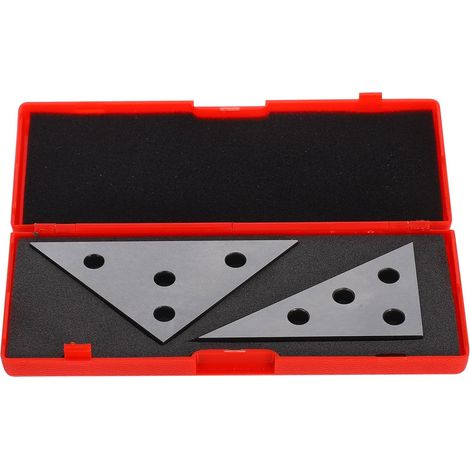 2 Pièces Blocs D'angle en Acier Manganèse pour Machiniste, Règle de Mesure Multi-angles Échelle Claire, Outil Précis pour Construction et Travail du Métal Couleur Aléatoire (1/5)