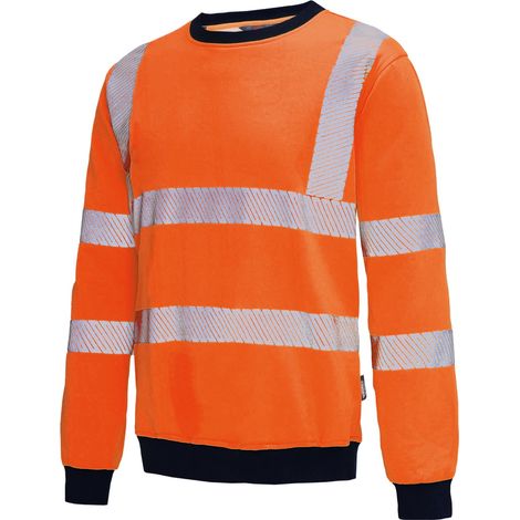 Vizwell Warnschutz-Sweatshirt VW12BO Gr. 5XL orange
