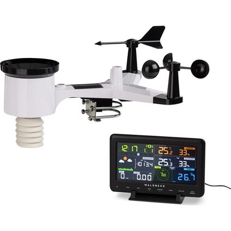 Huygens Profi-Wetterstation, 6in1, Farbdisplay, WiFi, App