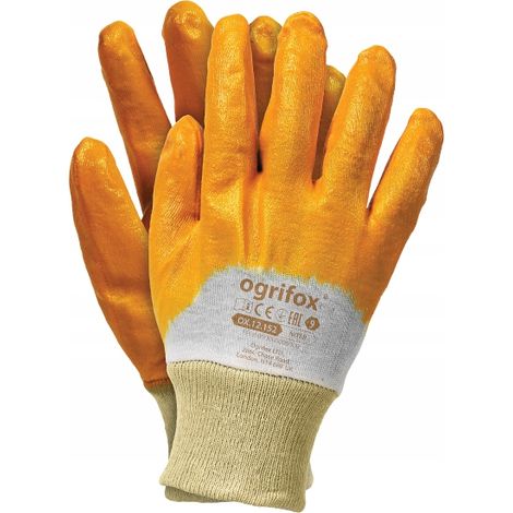 Guanti da lavoro in nitrile antiolio OX-NITER taglia 9 (1/2)