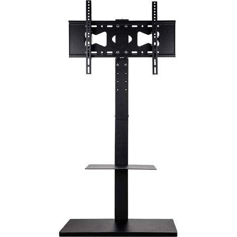 unho TV StänderBodenständer Fernsehstand für 32 bis 65 Zoll schwenkbar höhenverstellbar mit 2 Ablagen und HDMI Kabel (1/5)