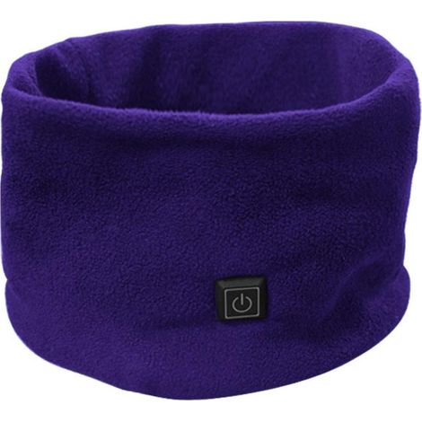 Écharpe chauffante Rechargeable,Cache-Cou Chauffant USB,Tour de Cou Chauffant cervicales,Echarpe chauffante,Convient à l'hiver pour soulager Les douleurs cervicales Violet (1/5)