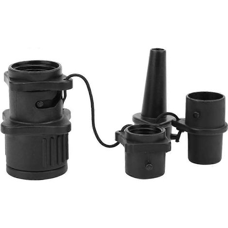Conector de válvula de aire para kayak, adaptador de válvula de barco multifunción, accesorio para inflar tablas de surf (1 juego, negro)