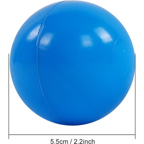 100 pièces Balles de Piscine Souples Réutilisables en Plastique pour Enfants, Blanc Bleu Jaune (1/5)
