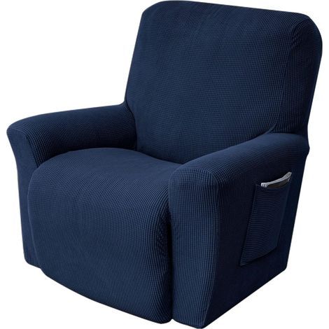 AGE Housse inclinable élastique Jacquard housse inclinable housse de canapé anti-poussière amovible lavable épais housse de chaise avec poches (1/4)