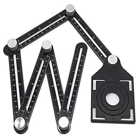 Règle de mesure d'angle Règle multiangles Facile à mesurer Pour bricoleurs, bricoleurs, charpentiers, carreaux, artisans (1/5)