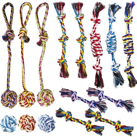 15pcs Rope Toys for Small Breeds Small Dogs Various Pulling Toys for Puppies Teething Entertainment and Interaction (1/5)
