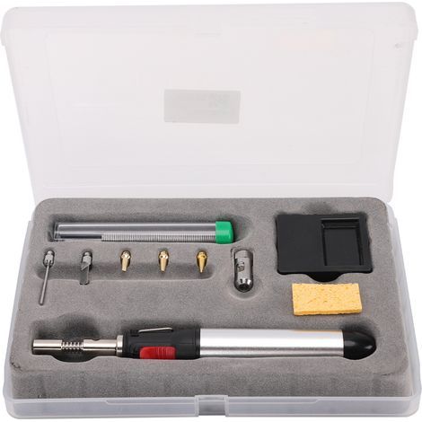 Kit de fer à souder au Butane, ensemble de flammes réglables sans fil avec plusieurs pointes (1/5)