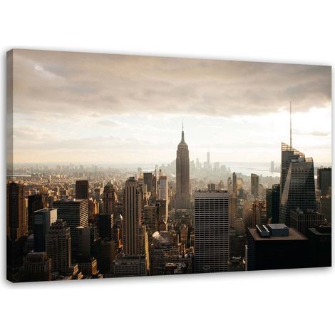 Tableau sur toile Panorama de la ville de New York 60x40 (1/5)
