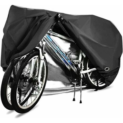 Housse de voiture, housse de vélo (peut couvrir deux vélos), imperméable et respirante 210D pour l'extérieur, L : 180 x 60 x 90 cm (1/5)