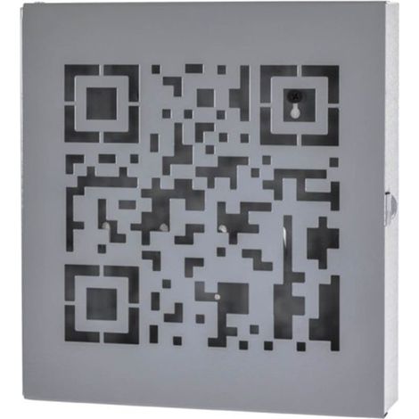 Boîte à Clés Métal "QR Code" 24cm Gris (1/2)