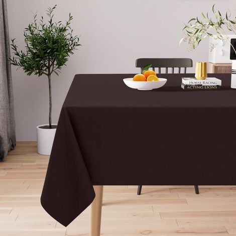 Abwaschbare Tischdecke mit Lotuseffekt 140x140 cm Braun