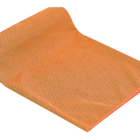 Serviette rafraîchissante inaltérable, légère, douce et respirante, idéale pour le yoga, le sport, la course à pied, la salle de sport et le fitness. Orange vif, 30 x 90 cm. (1/5)