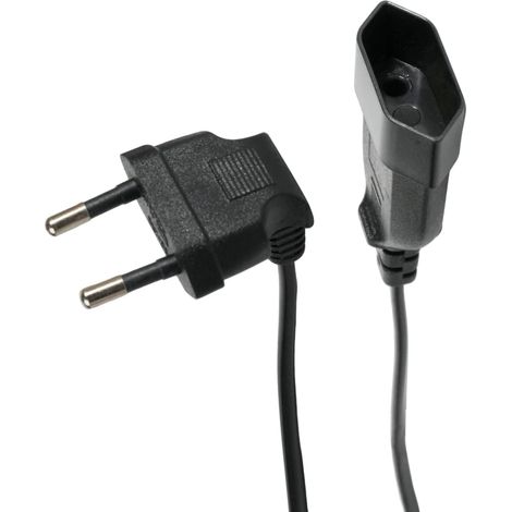Rallonge Électrique Coudée 0,6m Noir, Prolongateur Câble d’Extension Électrique Type C Euro Plug, Petite Rallonge Électrique Intérieure avec Gaine PVC Ignifuge et Conducteur (1/5)