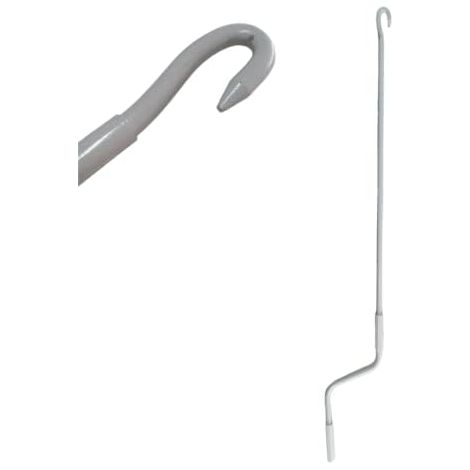 TENDAGGIMANIA Asta di MANOVRA per Tenda da Sole AVVOLGIBILE Universale MANOVELLA Maniglia- 150 CM - Colore Grigio