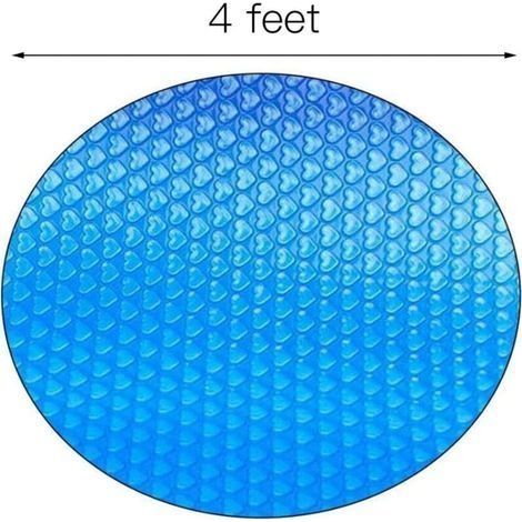 Bâche de piscine solaire ronde 120 cm – Film isolant thermique – Réduit l'évaporation et protège des UV – Chauffage de bassin extérieur (1/5)