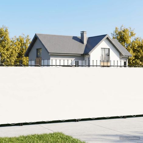 vidaXL Balcony Privacy Screen 1.5 x 25 m Fabric with PU Coated White (1/5)