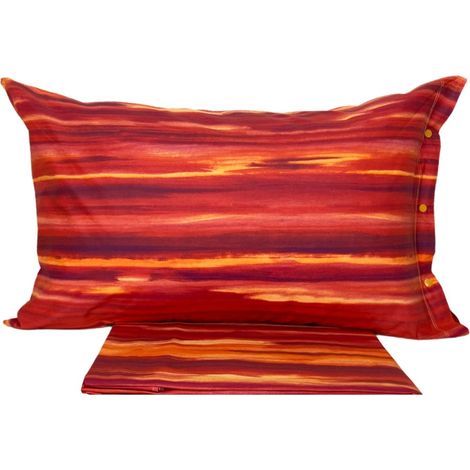 COPRIPIUMINO sfumato MODERNO RIO ARANCIO in puro cotone Cm. 155X200 (1/5)