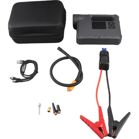 Ortviai Démarreur de Batterie Voiture 5-en-1 Portable 16000 mAh avec Pompe à Air Intégrée pour Voitures Essence 4,0 L et Diesel 3,0 L (1/5)