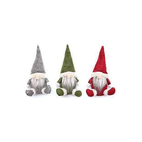 Lot de 3 décorations de Noël : Père Noël, poupées sans visage, décorations de vitrine. (1/5)