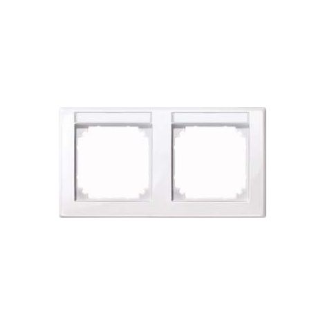 MERTEN 471225 CADRE M-SMART, 2 F. AVEC LE SUPPORT D'ÉTIQUETTE, HORIZONTAL, AKTIVWS. BRILLANTE.