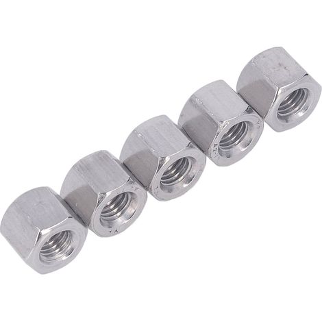 Lot de 10 écrous de raccordement hexagonaux en acier inoxydable antirouille M10 pour boulons et goujons (1/5)